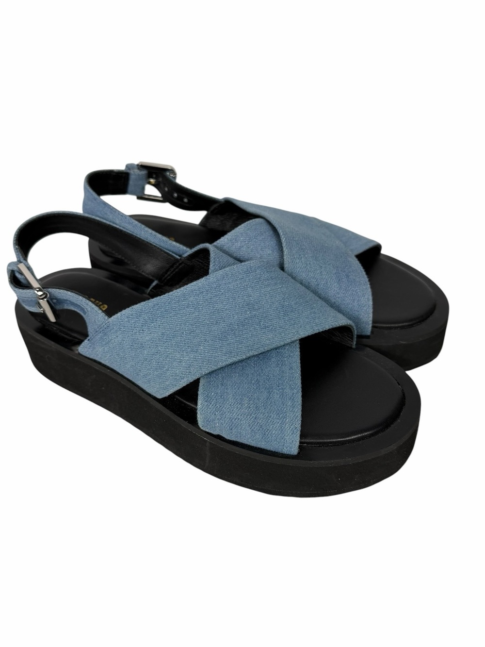 Anthropologie Maeve Platform Chrissy Sandal Blue Size 6-6.5(37) NWOB - Picture 2 of 13